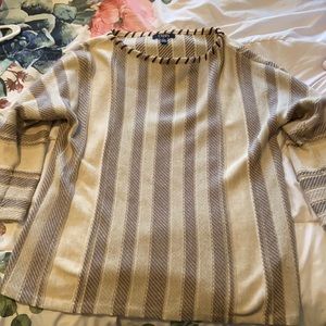 Chaps vintage tie neck sweater
